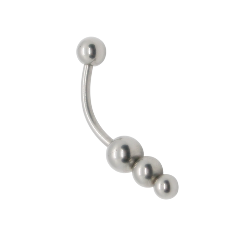 Bananabell Piercing Umbigo 3 Gomos Aço 316L